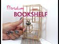 DIY Glass Bookshelf Dollhouse Miniature Furniture