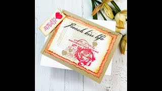 Unity Quick Tip: Vintage Style Card with Layered Stamping