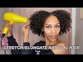 Stretching My Short Natural Curly Hair For Volume & Length + Tips