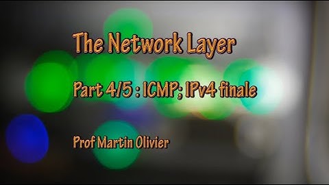 Computer networks - Layer 3 Part 4: ICMP and IPv4 finale