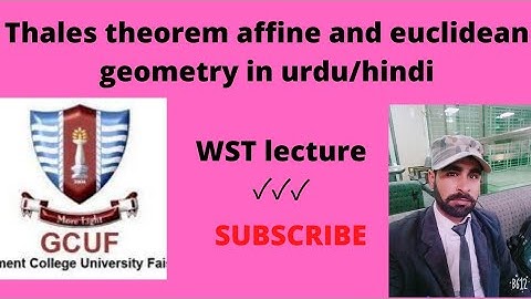 Thales theorem—Affine and euclidean geometry