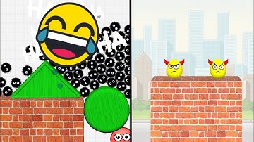 HIDE BALL: Brain Teaser vs DRAW TO SMASH: Logic Puzzle ASMR Gameplay Satisfying Games APK.