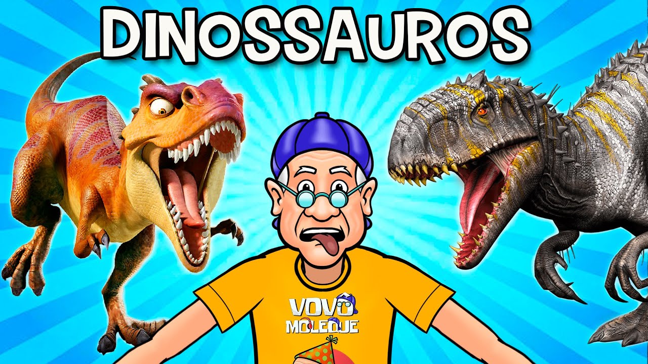 dinossauro e Vovô Moleque no Top 10 dinossauros incríveis 
