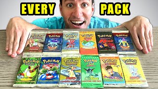 OPENING EVERY PACK OF VINTAGE POKEMON CARDS I GOT...