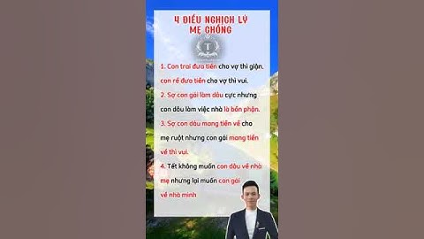 4 điều nghịch lý mẹ chồng