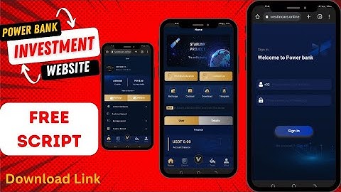 Power Bank Investment Website Free Script Download Link || How to make power Website