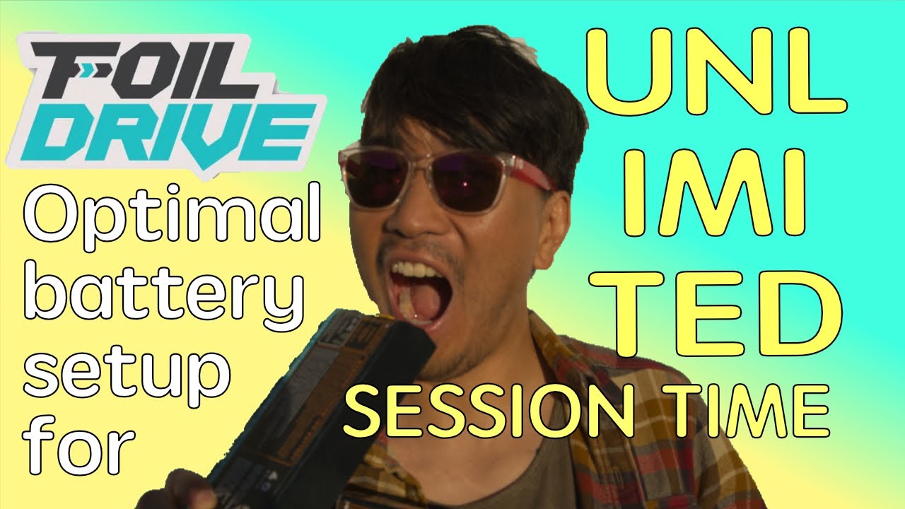 Foildrive optimal battery setup towards UNLIMITED session time