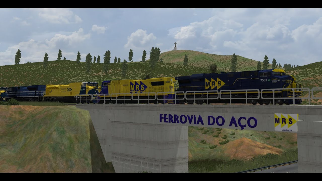 Trem da MRS formado somente  com locomotivas (WFF) Partindo de Bom Jardim até o P1-7 (parte 1)