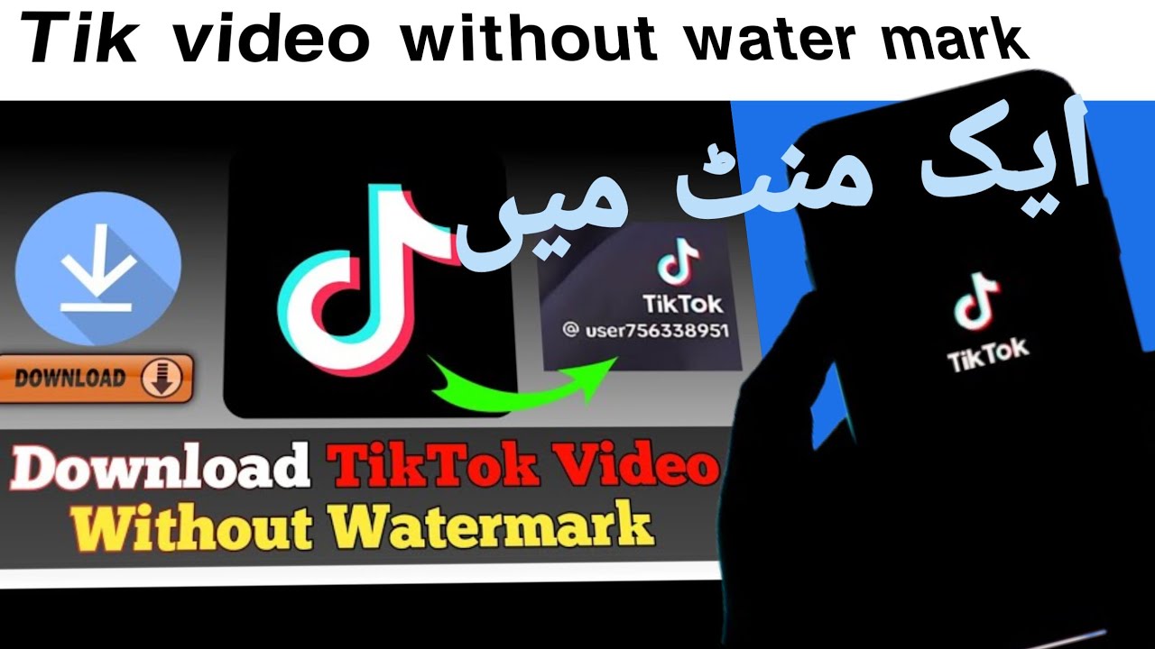 Tik tok se wih out water mark video  kaise /download /kare gellery me with outwater mark /