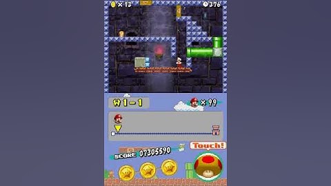 NSMB: faking "move once when triggered" blocks using chainers (level edit)