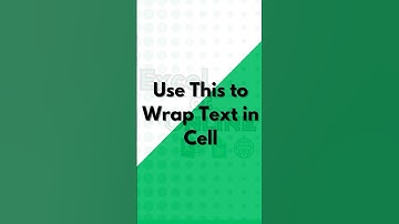 Use this shortcut to wrap text in #excel