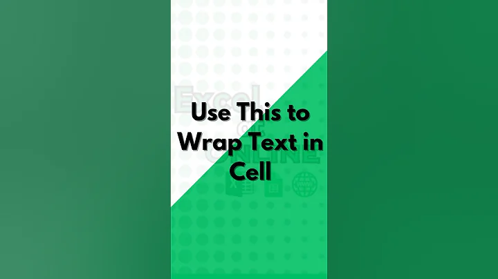 Use this shortcut to wrap text in #excel