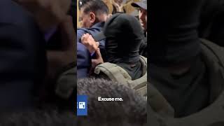 Chaotic scene erupts when NYC mayoral candidate Brad Lander gets hauled away by ICE agents #shorts
