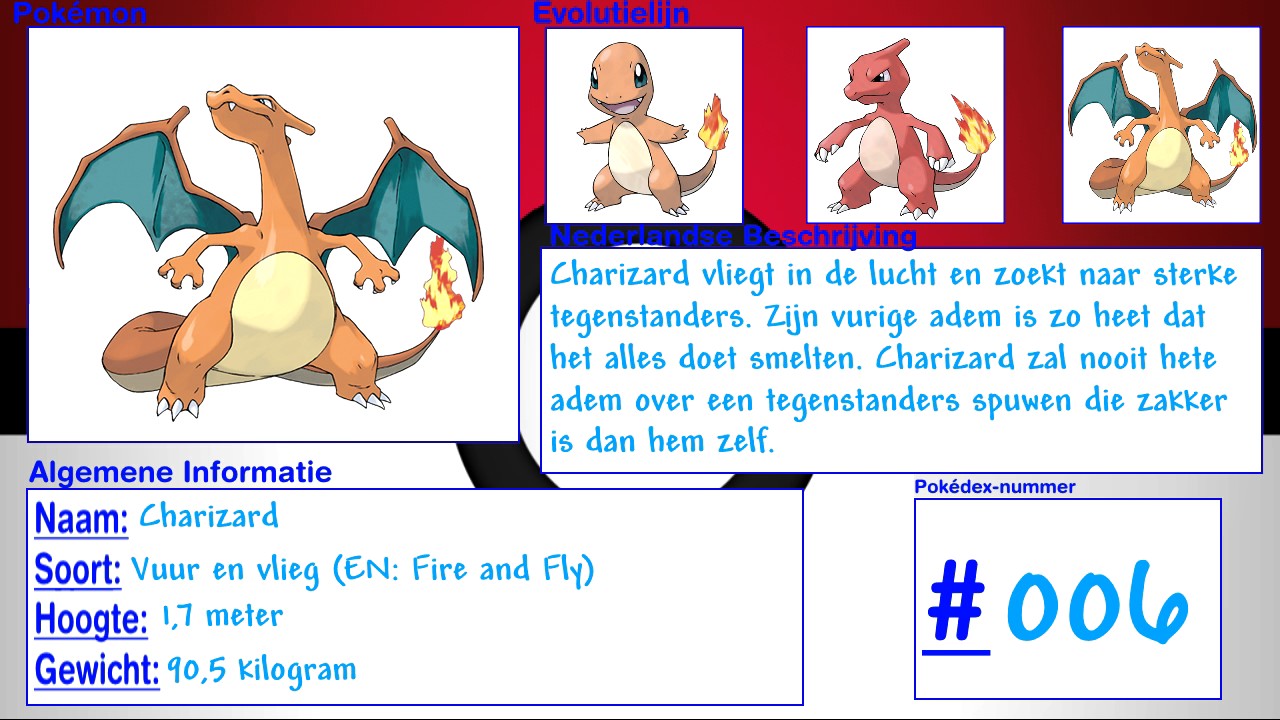 Charizard - #006 -  Pokédex