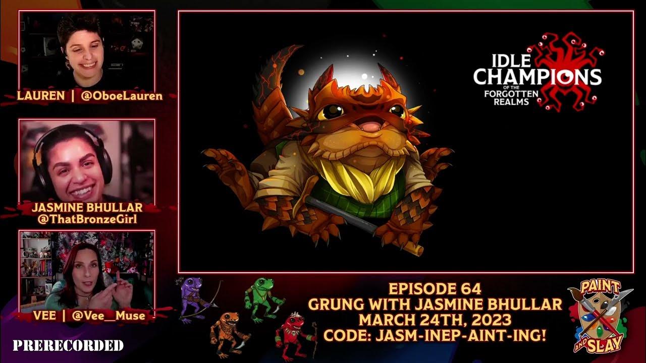 Grung with Jasmine Bhullar Paint and Slay Idle Champions D&D