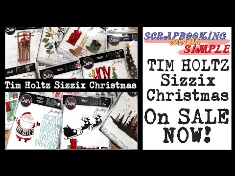 Christmas Joy Card with Tim Holtz &amp; Sizzix 2023 Release! Video 