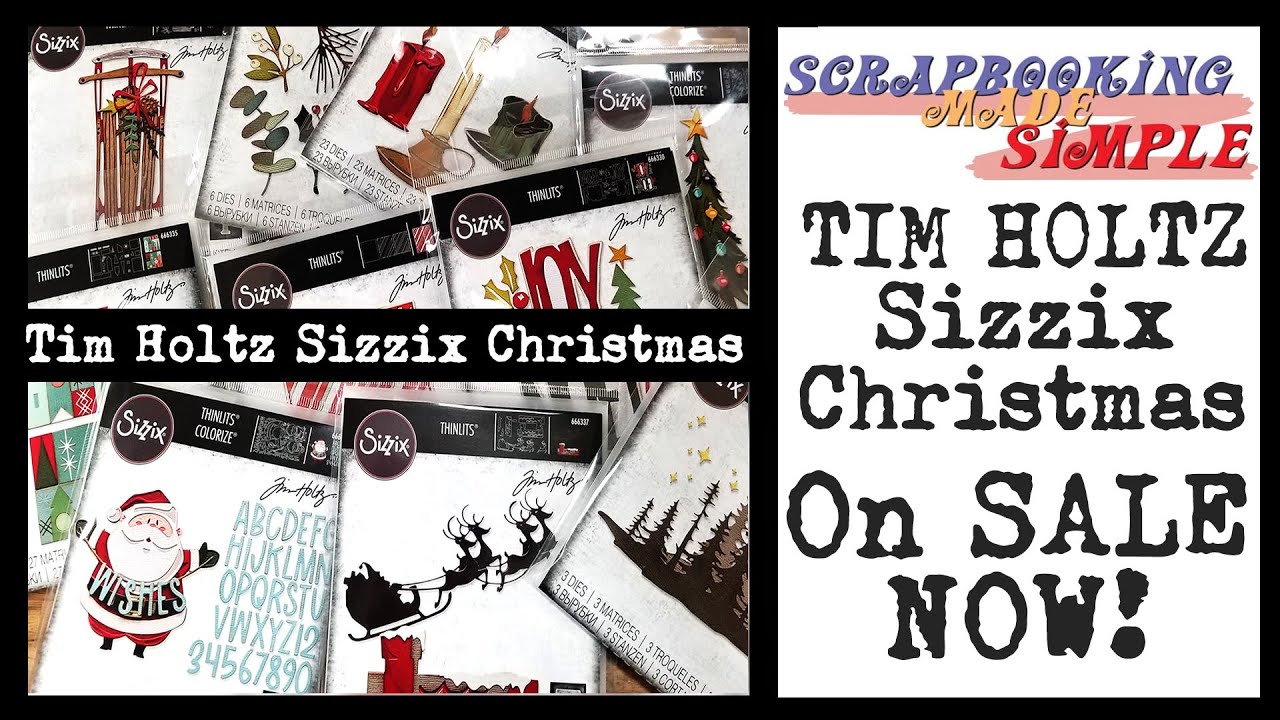 Christmas Joy Card with Tim Holtz &amp; Sizzix 2023 Release! Video 