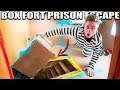 24 HOUR BOX FORT PRISON ESCAPE ROOM!! 📦🚔 Secret UNDERGROUND Tunnel, SPY GADGETS & More!