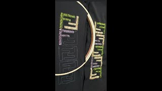 تنبات العقيق beaded hand embroidery broder,beads work for jalaba easy embroidery tutorial /shorts