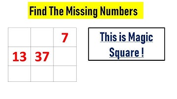 Find The Missing Number In The Matrix ?? || Maths Puzzle