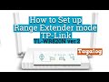 How to Set up Range Extender mode for TP-Link TL-WR820N version 2 (Tagalog)
