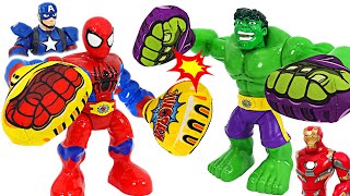 Marvel Kapow Smash boxing Hulk VS Spider-Man battle! | DuDuPopTOY