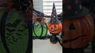 Vintage Halloween. DIY Dollar Tree pumpkins. Come on over to my channel to see how I made these.