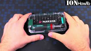 Lidl Parkside Ratcheting Screwdriver Set WWS-RS38-H01 38 Pieces Bits Set