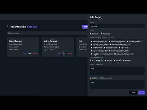 Effortlessly Manage PostgreSQL RLS Policies with EasyRLS - Demo