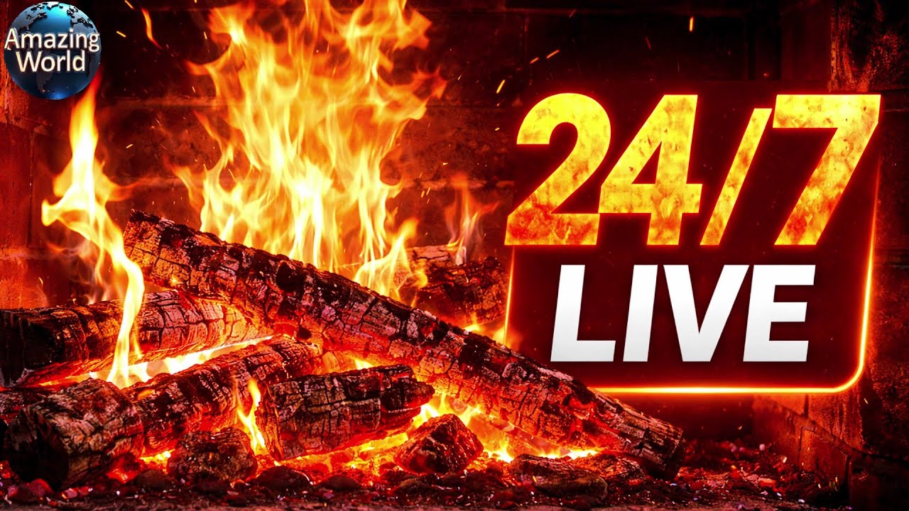 Cozy Fireplace 🔥 Relaxing Fire Ambience | 4K Seamless Loop