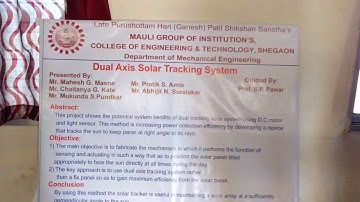 Dual Axis Solar Tracking System