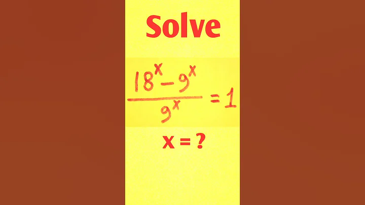A nice exponential problem | solve for x | #maths #shorts #shortsfeed #algebra