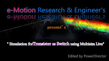 Simulation of "Transistor as Switch" using NI Multisim Live