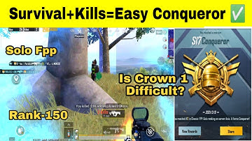 🔥Survival or Kills on Crown 1?Tips and Tricks Gameplay||Solo Fpp Rank Push||Gaming with BN||