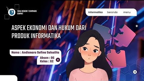 ASPEK EKONOMI DAN HUKUM DARI PRODUK INFORMATIKA 🫆🖥️❗
