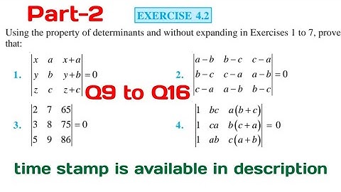 Ex 4.2 class 12 maths ncert Determinants Q9 to Q16