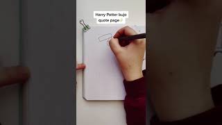Harry Potter quote page ✍🏼⚡️#bulletjournal