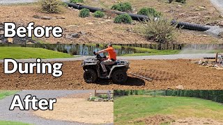 Planting new horse pastures & new lawn Friday night follow up farm vlog-How did we do?