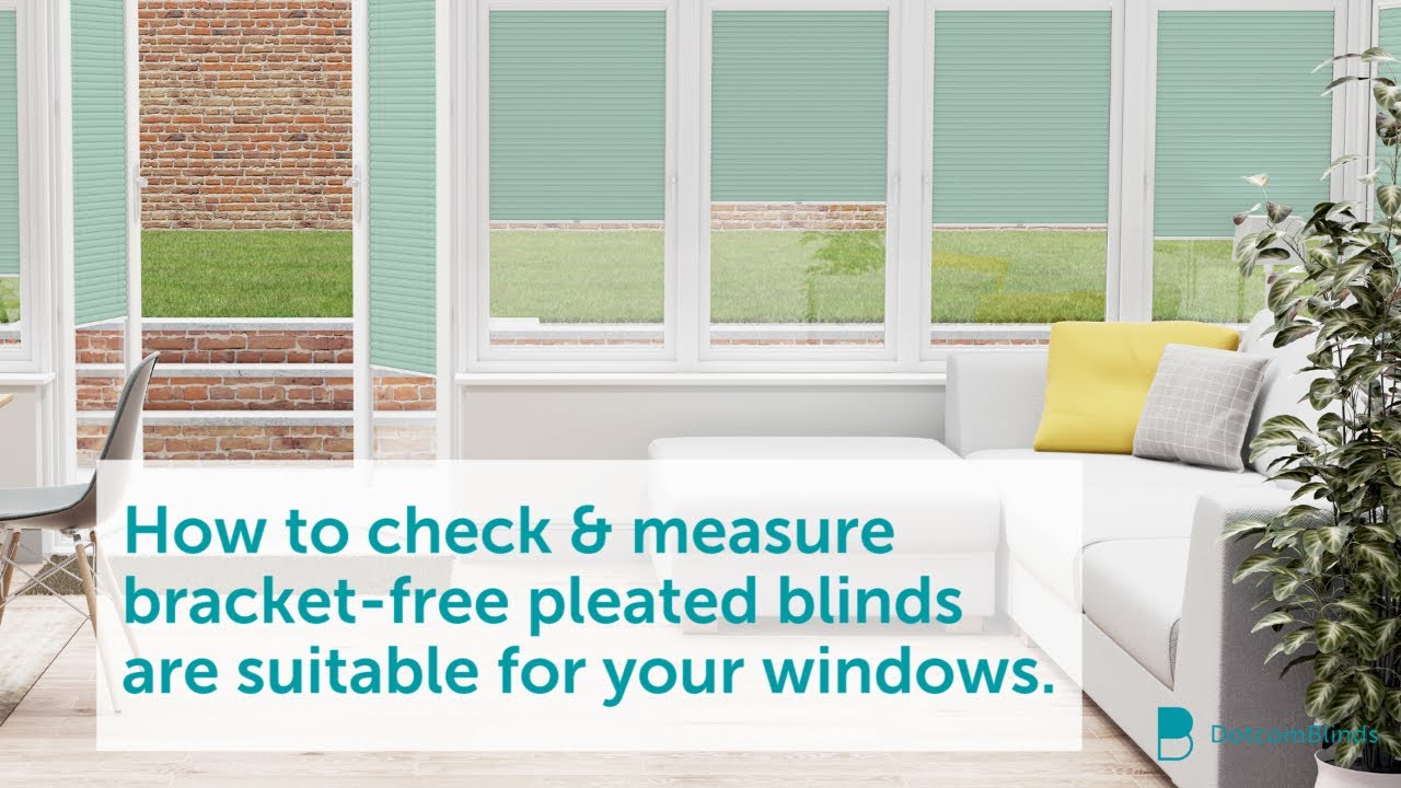 How To Measure For Bracket-Free Pleated Blinds from DotcomBlinds - YouTube
