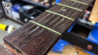 Neck Restoration on a Junk Guitar  (No talking).