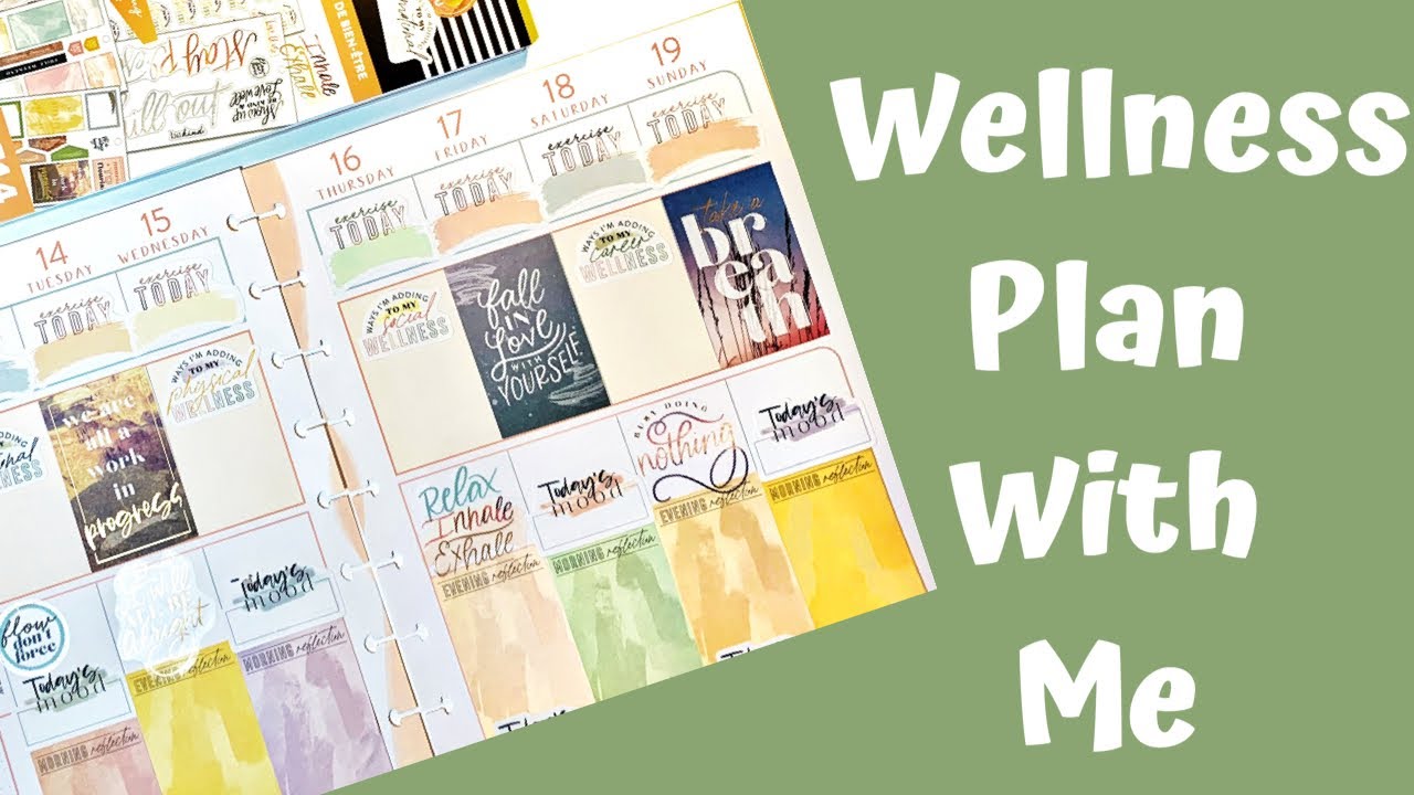 Wellness Plan With Me | New Wellness Stickers | Happy Planner