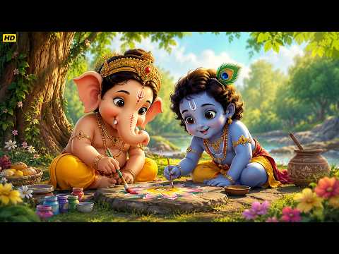 जब नन्हे कान्हा और गणेशा ने मिलकर बनाई सबसे सुंदर रंगोली | Best Stories| Hindi Story Kahani| Stories