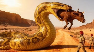 Heroes Rush to Save Mother Cow from Giant Python’s Grip 🐍