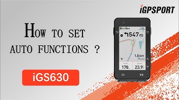 iGS630｜How to set auto functions