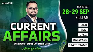 Current Affairs Today | 28-29 Sep Current Affairs 2025 | Daily Current Affairs By Ashish Gautam