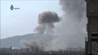 Qasioun News The Second Airstrike Over Harasta City In Eastern Ghouta