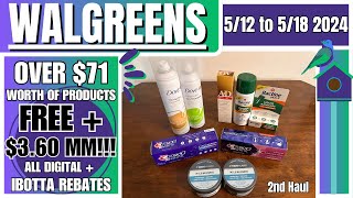 Walgreens Haul 5/12/24 to 5/18/24 - All FREE + $3.60MM! - $71 Worth of Products - Ibotta Rebates!!