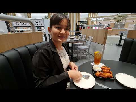Visiting Klong Ong Ang Walking Street, China town in Bangkok , Bonchon , T&K Seafood Restaurant