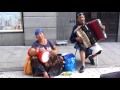 Bulgarian Romani musicians on  Stockholm's street 2016