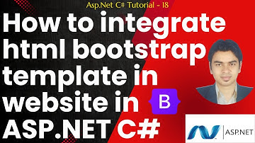 How to integrate html bootstrap template in website in ASP.NET C# #aspdotnet #aspdotnetcore #asp